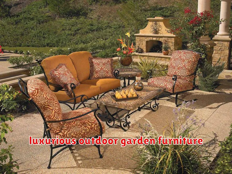 luxurious outdoor garden furniture